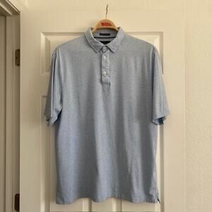 Jachs New York Polo Shirt Pima Cotton Blend Short Sleeve Light Blue Men's XL